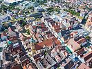 Auf dem Bild ist eine Luftansicht der Aalener Innenstadt zu sehen.