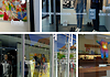 Auf dem Bild ist eine Collage mit verschiedenen Bildern zum Projekt Fenster zur Kunst zu sehen.